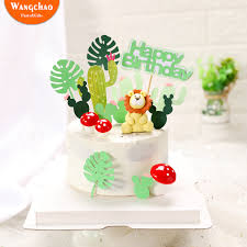 I have been wanting to put together a cactus themed party for a long time. Monstera Deliciosa Lion Green Forest Cactus Theme Happy Birthday Cake Topper Kids Favors Safari Birthday Party Supplies Cake Decorating Supplies Aliexpress