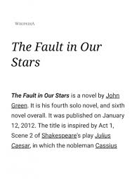 At sixteen, she is suffering from thyroid cancer and has trouble with her lungs. The Fault In Our Stars Wikipedia