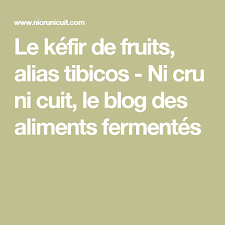 Le Kefir De Fruits Alias Tibicos Ni Cru Ni Cuit Le Blog Des Aliments Fermentes Kefir Aliments Fermentes Farine De Lin