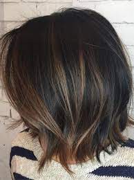 28 Incredible Examples Of Caramel Balayage On Short Dark Brown Hair Caramel Balayage On Short Short Hair Balayage Hair Inspiration Color Short Dark Brown Hair
