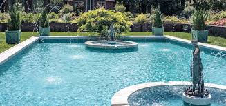 Backyard oasis with inground pool. Types Of Water Features To Add To Your Pool Edgewater Pools