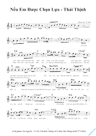 Há»£p Am Ná»t Va Lá»i Náº¿u Em ÄÆ°á»£c Lá»±a Chá»n Thai Thá»nh Sheet Nháº¡c Ná»t Nháº¡c Há»£p Am Vn Guitar