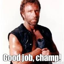Good Job Champ Meme Criarmeme Com Br