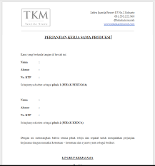 Ada 2 jenis kontrak kerja karyawan. Surat Perjanjian Kerja Sama Dengan Konveksi Penjahit Tokokainmurah Com