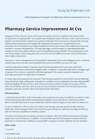 Cv examples see perfect cv samples that get jobs. Pharmacy Service Improvement At Cvs Essay Example
