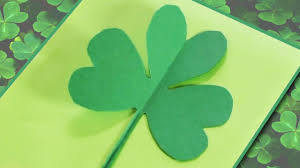 Irish shamrock plant leaf outline style pictogram on white background. How To Make A Paper Shamrock Clover Youtube
