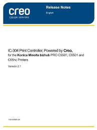 Info about download driver konica minolta bizhub 20p. Ic 304 Plus Print Controller Powered By Creo Konica Minolta