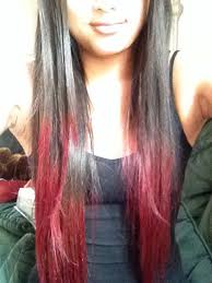 Red Ombre Using L Oreal Hicolor Hilights In Magenta On My Naturally Black Hair No Bleach Required With Images Beautiful Hair Long Hair Styles