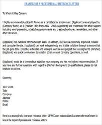Free 8 Sample Job Reference Letter Templates In Ms Word Pdf