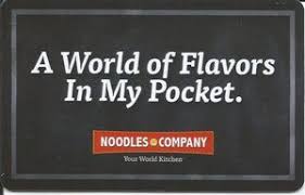 Refer friends to noodles & company & receive a reward once they make their first purchase. Gift Card A World Of Flavors In My Pocket Noodles Company World Kitchen United States Of America Noodles Company Col Us Nooco 011