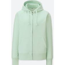 Uniqlo Womens Sweat Long-sleeve Full-zip Hoodie 20 Liked On Polyvore Featuring Tops Hoodies Green Sweatshir Full Zipper Hoodie Hoodies Full Zip Hoodie
