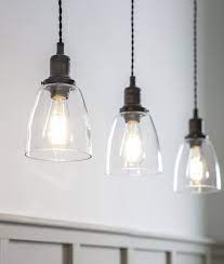 If i didn't have the darlana lantern. Cone Or Dome Clear Glass Shaded Triple Bar Pendant