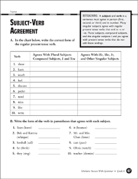 Subject Verb Agreement Grades 5 6 Printable Test Prep