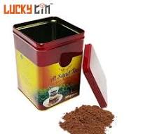 Luckytin Factory Custom Tinplate Case Container Square Metal Box 10.6 Oz  300g Coffee Tin Canister for Coffee