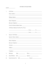 Use the form to track the client's name, address, phone number and details about their case. Https Www Feldlawboston Com Documents Divorce Intake Form Pdf