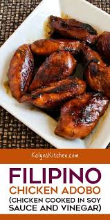 Filipino Chicken Adobo Often Uses Bone In Chicken Thighs But This Version With Chicken Breasts Was Very Tasty And I In 2020 Adobo Chicken Cooking Dinner Party Recipes