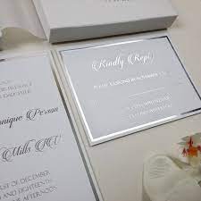 Silver Boxed Foil Printed Invitation Silver Foiling Wedding Etsy In 2021 Foil Print Invitation Box Wedding Invitations Silver Wedding Invitations