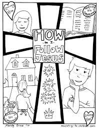Enjoy our free bible worksheet and coloring page: How Do I Follow Jesus Gospel Coloring Page