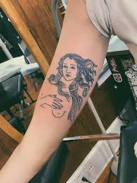 Aphrodite Birth Of Venus Tattoo Botticelli S Birth Of Venus Minimalist Tattoo Anthemtattoo Gainesville In 2020 Venus Tattoo Minimalist Tattoo Tattoos