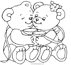 Colorear San Valentin Colorear Dia De Los Enamorados Pareja De Ositos Enamorados Para Colorear San Valen Dibujos Dibujos Para Bordar Pajaritos Enamorados