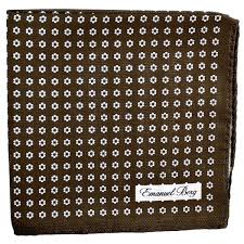 10,382 floral pattern print premium video footage. Brown And White Flowers Print Silk Pocket Square Superfine Shirting