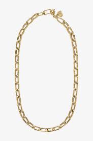 The diamond of chain link is measured diagonally in both directions using inside dimensions. Anine Bing Link Necklace