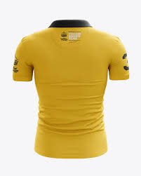 Download Men S Polo Mockup Back View In Apparel Mockups On Yellow Images Object Mockups