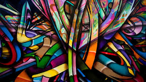 Abstract Colorful Graffiti Walls Artwork Painting Wallpapers Hd Gambar Grafit Lukisan Abstrak Seni Kanvas