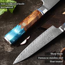 Professional Damascus Chef Knife 8 Inch Japanese Santoku Knife Ultra Sharp  Kitchen Knife for Cooking,Japanese Cooking Knives - AliExpress