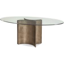 Bassett Mirror Symmetry Dining Table Base Oval Table Dining Dining Table Glass Dining Table