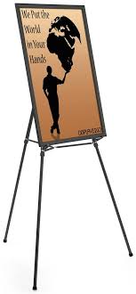 24x36 picture frame with mat 20x30 inch opening frame that measures 24x36 black frame made from pine wood and has front made from real glass along with white mat to fit 20x30 photograph, drawing, art. Black Easel Stand With 24 X 36 Snap Frame