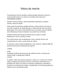 Viteza De Reactie