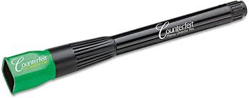 This pen and uv counterfeit detector system exposes counterfeit currency at the point of sale. Amazon Com Dri Mark Smart Money Counterfeit Detector Pen With Reusable Uv Led Light Dri351uvb Counterfeit Bill Detectors Office Products