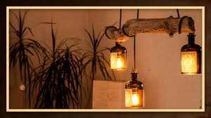 Lampe Aus Treibholz Und Alten Gin Flaschen Monkey 47 Made By