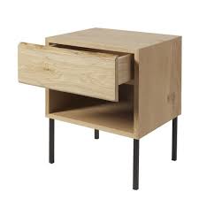 Check spelling or type a new query. Table De Chevet En Chene Massif Et Metal Noir Avec Rangements Magnus Maisons Du Monde