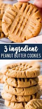 3 Ingredient Peanut Butter Cookies Easy Peasy Meals Recipe Peanut Butter Cookie Recipe Easy Peanut Butter Butter Cookies Easy