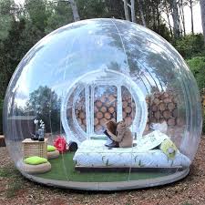 3m 4m 5m Bubble Dome Clear Inflatable Bubble Tent With Tunnel Backyard Camping Bubble Tent Outdoor Inflatables