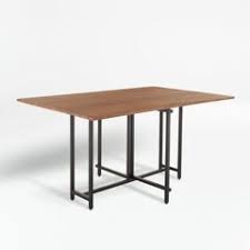 The table can be expanded from 46 inches to 66 inches with assistance from two 10 inch drop table leaves. Origami Drop Leaf Rectangular Dining Table Crate And Barrel Uae