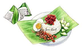 Nasi bungkus untuk acara kampus/ospek 9. 8 Ide Claypot Rice Nasi Lemak Ilustrasi Makanan Makanan Seni Makanan