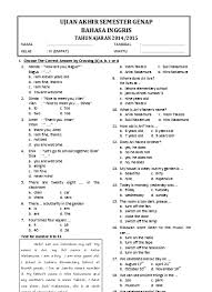 Bahasa inggris sd kelas 1. Top Pdf Soal Ukk Bahasa Inggris Kelas 2 Sd 3 Doc 123dok Com