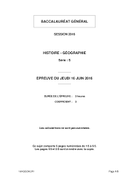 Nous avons posé la question à des enseignants. Sujet Histoire Geo Bac S 2016