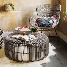 Wicker coffee table round by za za homes, source: Oslo Round Clay Coffee Table Graham Green