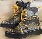 La Strada Ladies Shoes Size 37 NAVY With Yellow Snake Look Boots ...
