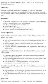 Managers will also look to provide support, coaching and motivation to their teams through incentive schemes, and set agreed processes. Automotive General Sales Manager Resume Templates Mpr