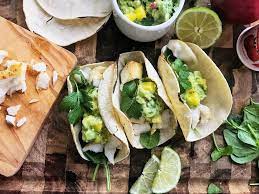 Set the fried fish on the prepared baking sheet and fry the remaining fish. Baked Cod Fish Taco Recipe With Creamy Guacamole Create Kids Club
