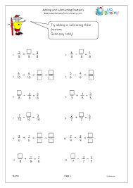 add and subtract fractions fraction worksheets for year 3 age 7 8 by urbrainy com