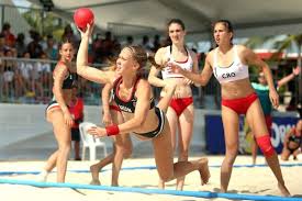 Beach handball is a team sport where two teams pass and bounce or roll a ball, trying to throw it in the goal of the opposing team. Ihf Presents 1st Beach Handball Tour Handball Planet