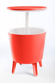 Keter 7 5 Gal Cool Bar Modern Smooth Style With Legs Outdoor Patio Pool Cooler Table Red Cool Tables Cool Bars Outdoor Patio Bar