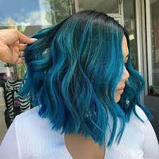 Blue Hair Blue Ombre Hair Short Blue Hair Blue Hair Balayage