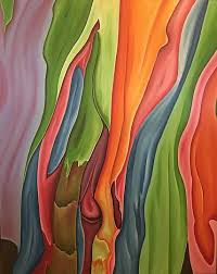 Flow Rider Acrylic On Canvas In Sold Rainbow Eucalyptus Rainbow Eucalyptus Tree Art